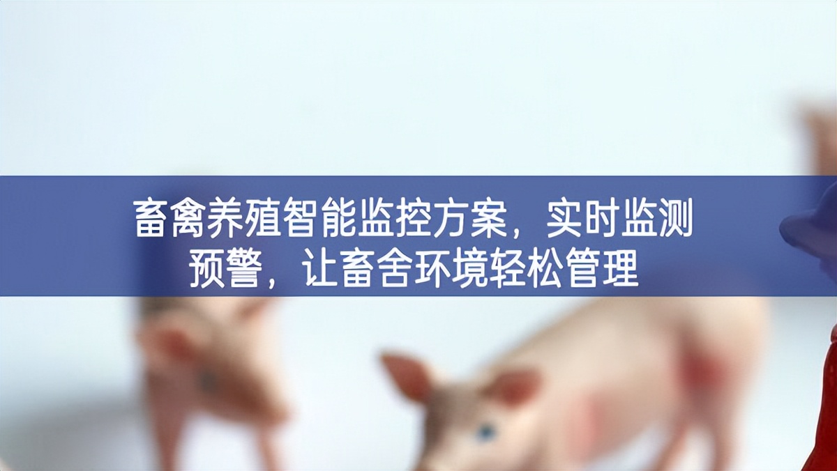畜禽养殖智能监控方案，实时监测预警，让畜舍环境轻松管理