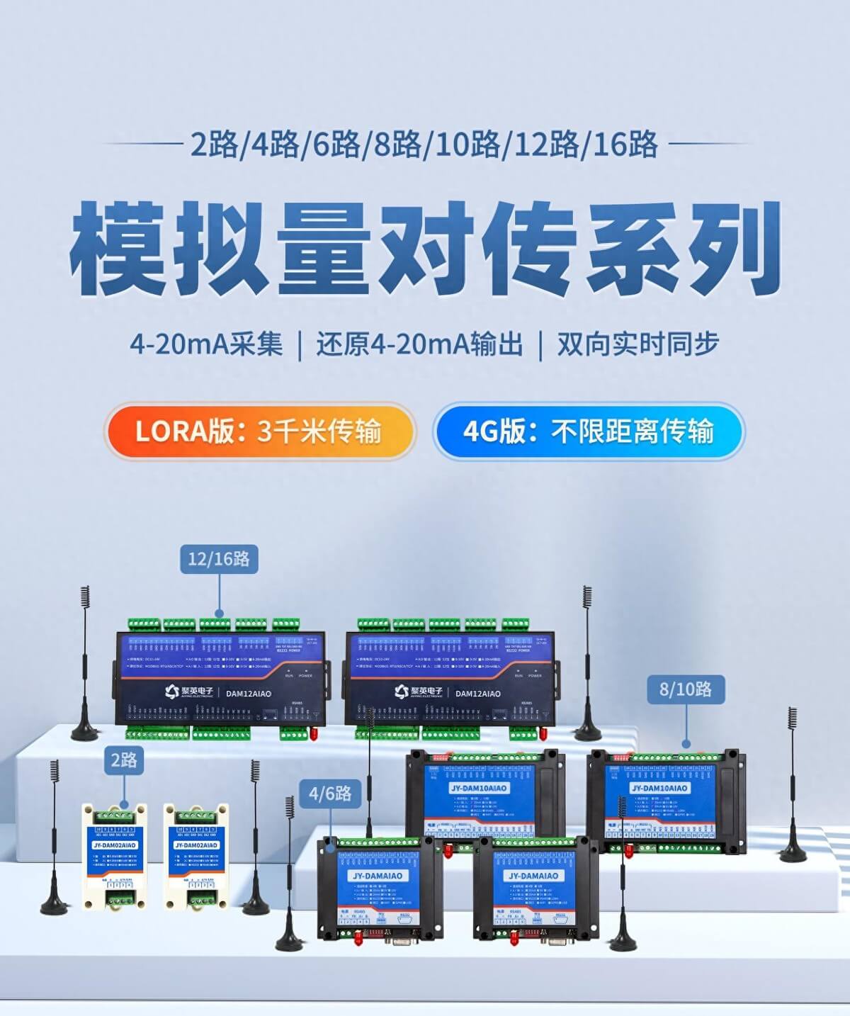 模拟量对传?？?/><a></a></div><p>　　模拟量对传模块通过LoRa/4G技术进行通信，信号传输稳定可靠，不易受到外部干扰，保障了数据的准确性和可靠性，LoRa通讯，可以远距离信号通讯，电流实时同步，设备高精度，在设备通电以后会自动连接，还可以扩展流量计、温度传感器、压力变送器等设备关联，支持导轨安装。4G通讯，可全国通讯，不限制距离，电流实时同步，设备高精度，在设备通电以后会自动连接，还可以扩展，流量计、温度传感器、压力变送器等设备关联，支持导轨安装。</p><p>　　<a href=