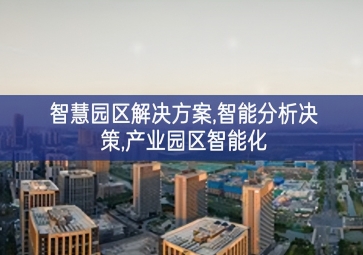 「智慧城市」智慧园区解决方案，智能分析决策，产业园区智能化