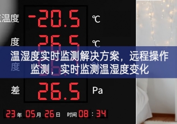 「环境监控」温湿度实时监测解决方案，远程操作监测，实时监测温湿度变化